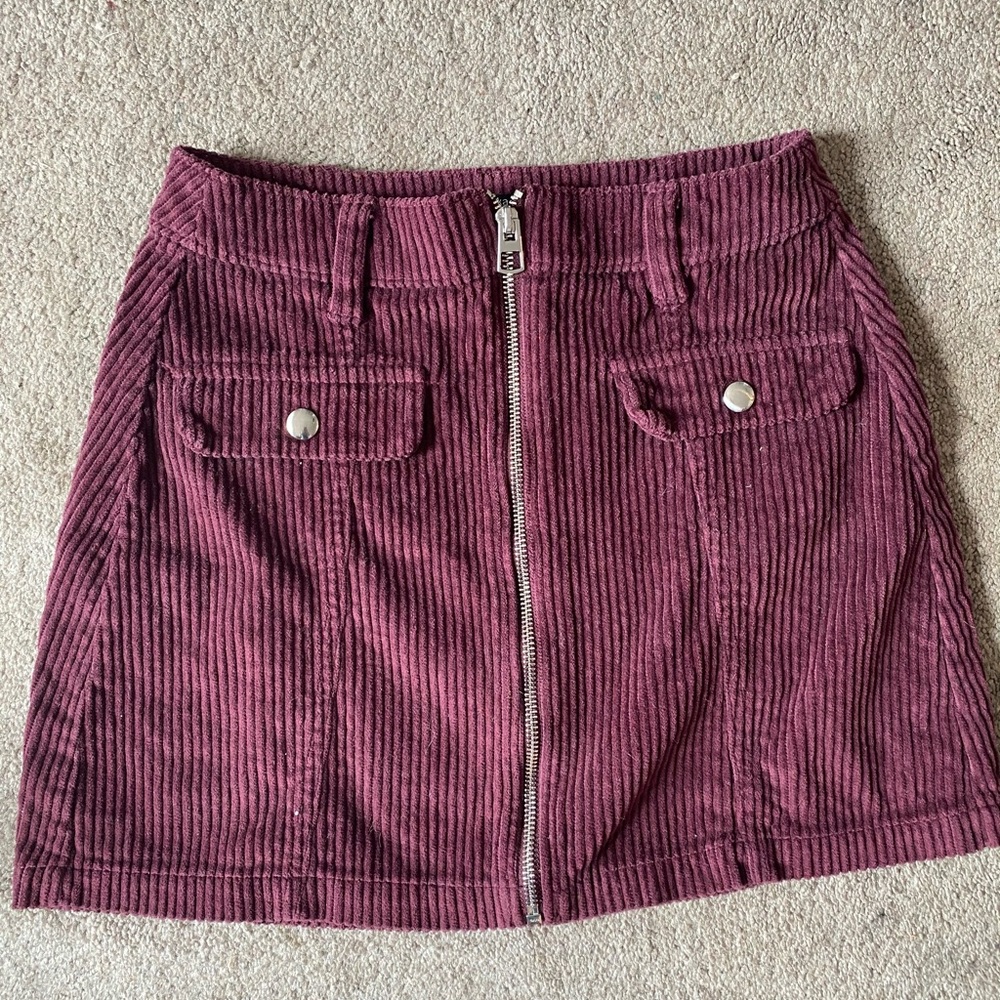 Bershka Corduroy Skirt